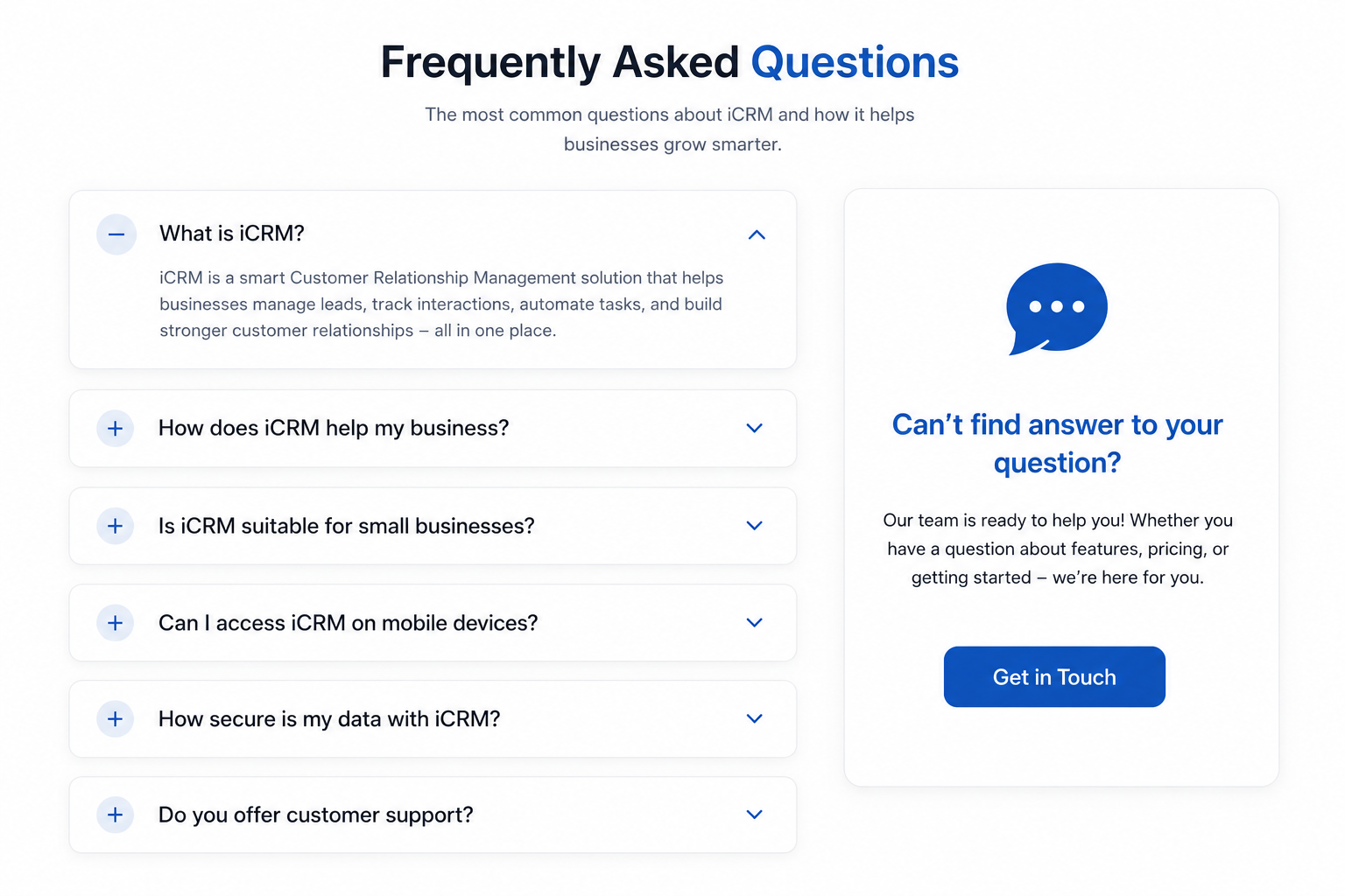 Elegant FAQ Space