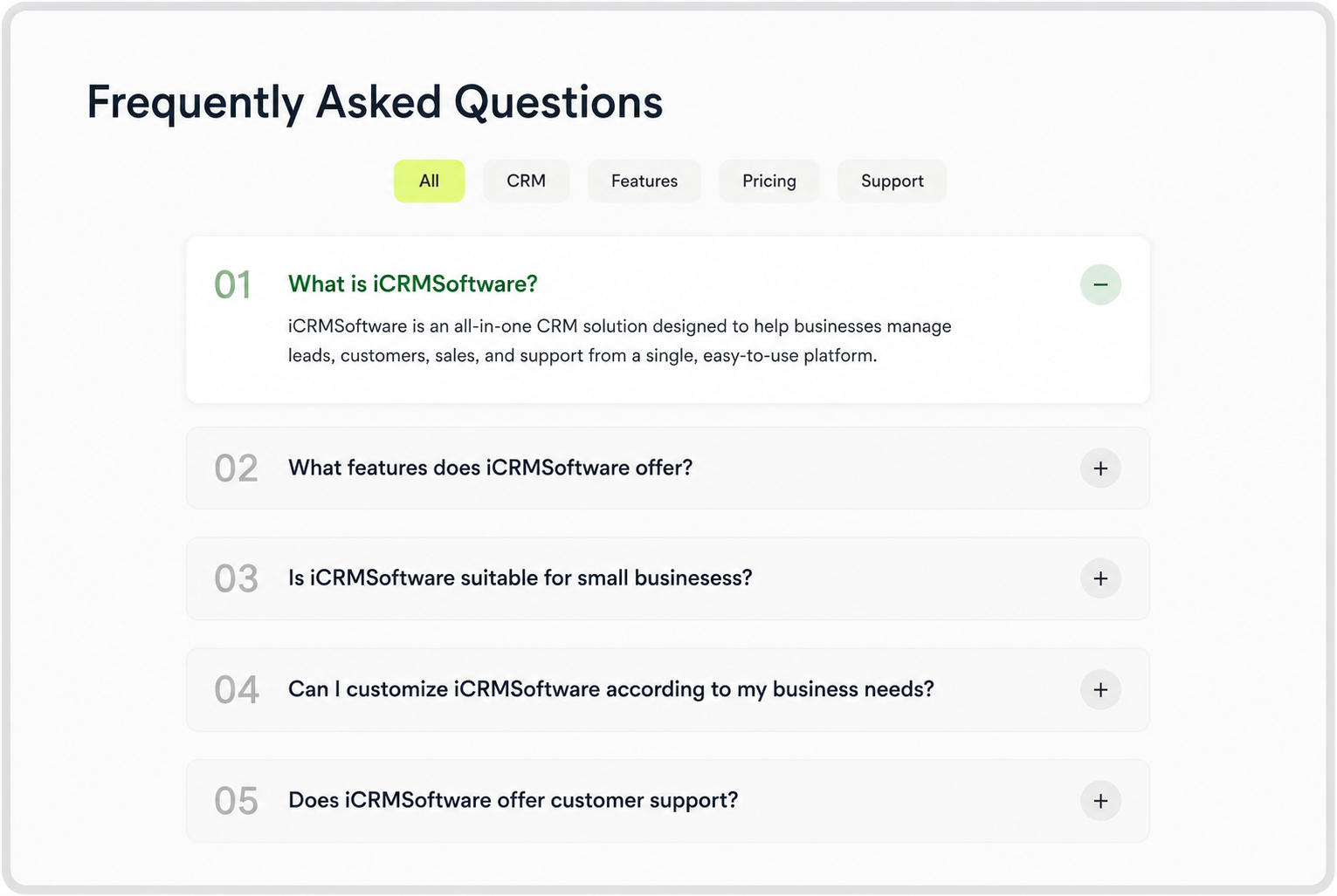 Light FAQ Module