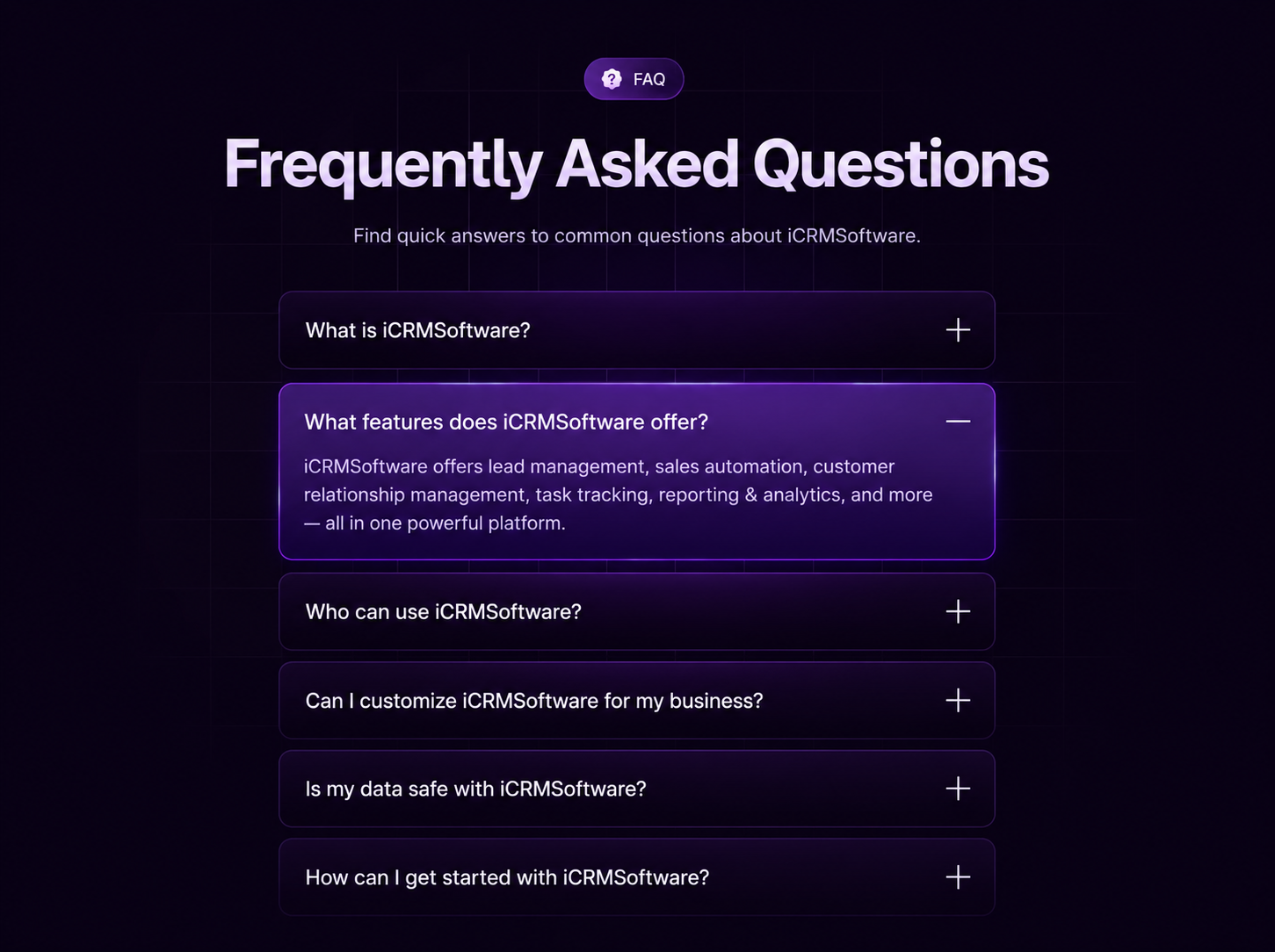 Bold FAQ Space