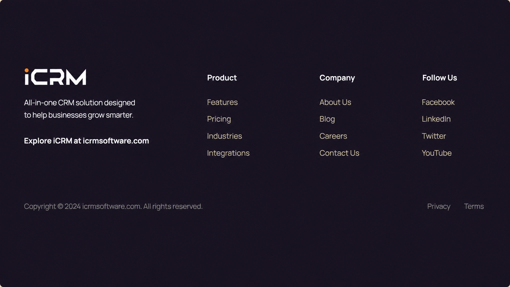 Bold Footer Panel