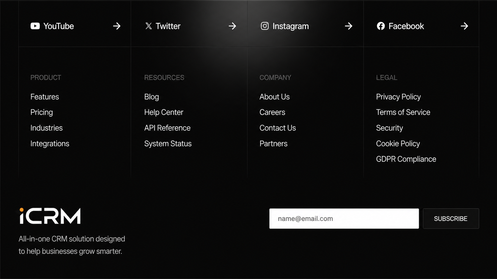 Subtle Footer Block