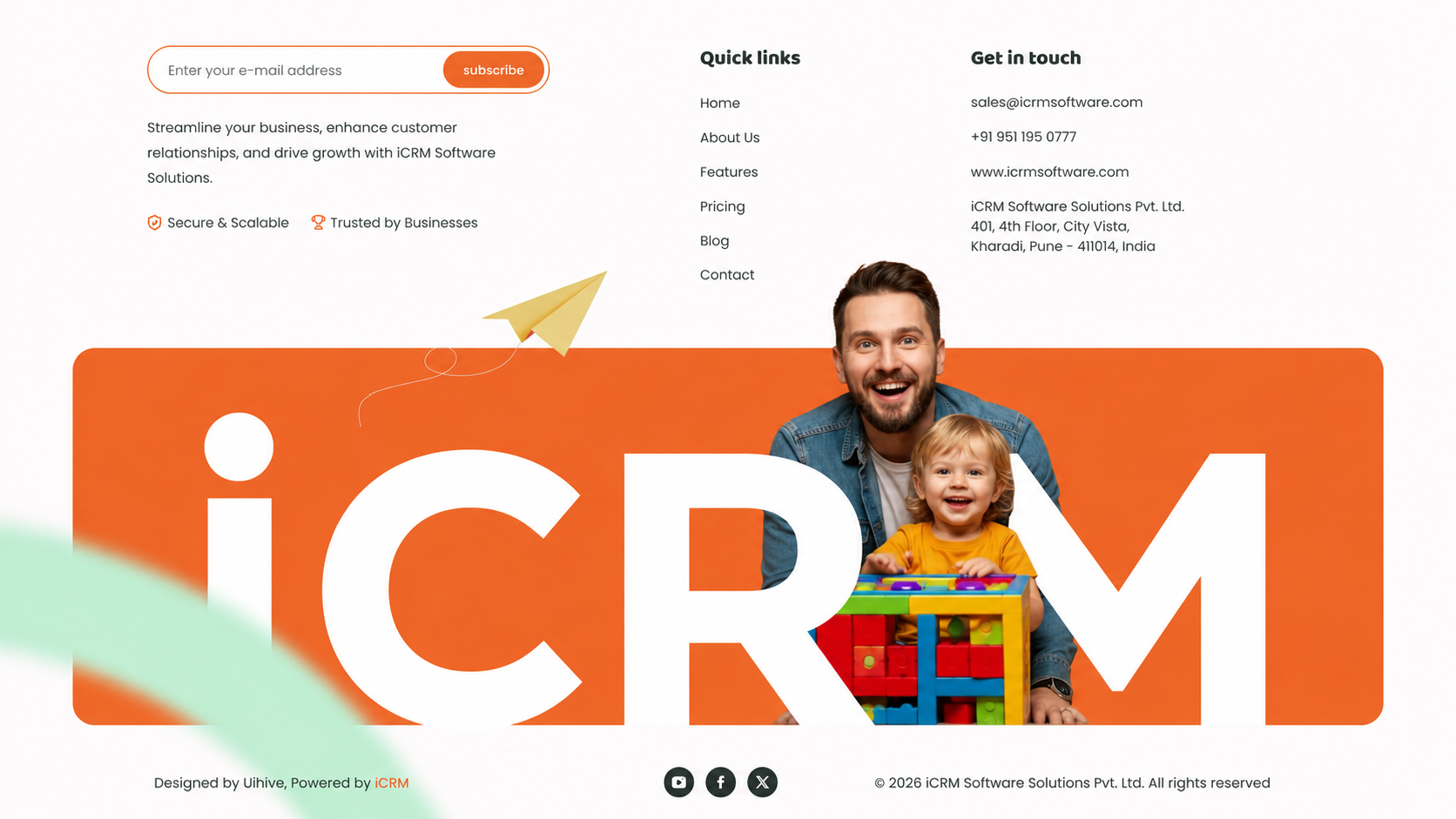 Engaging Footer Container