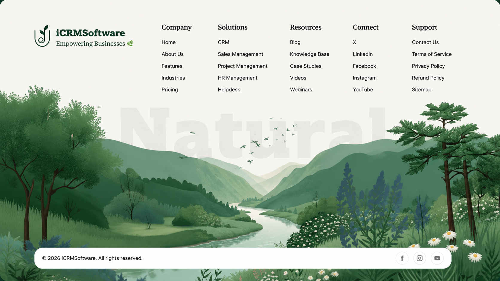 Sleek Footer Card