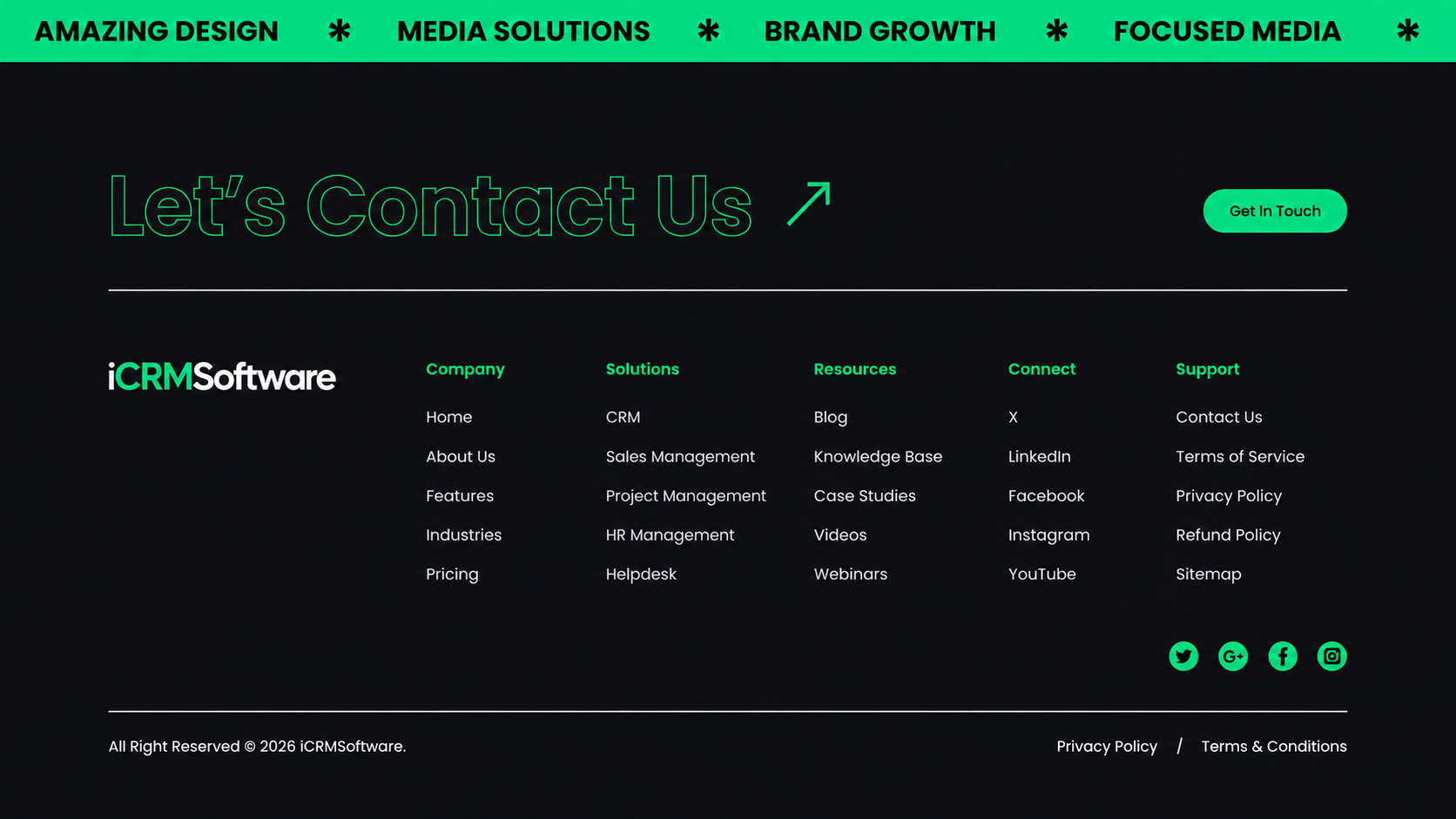 Striking Footer Grid