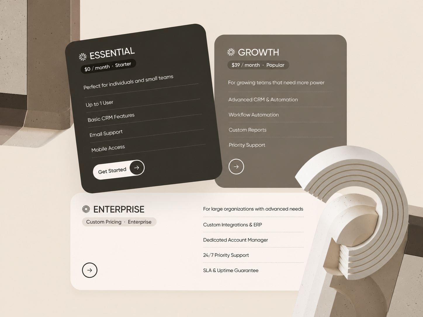 Sleek Pricing Structure