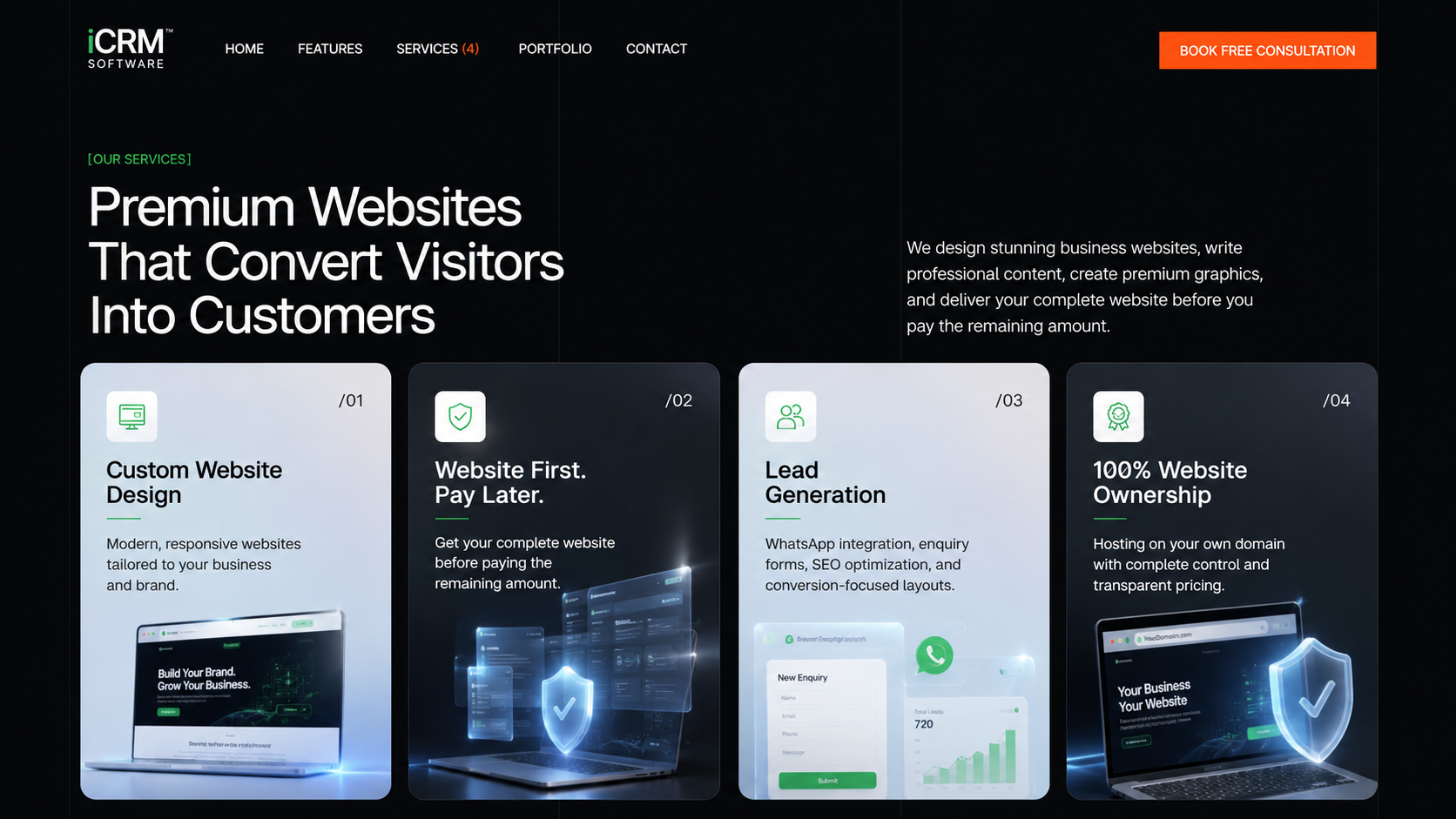 Captivating Services Grid Section