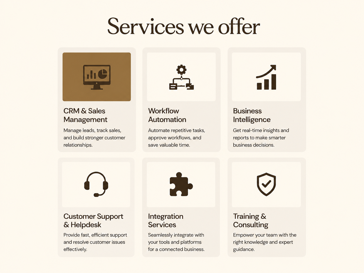 Futuristic Services Grid Card