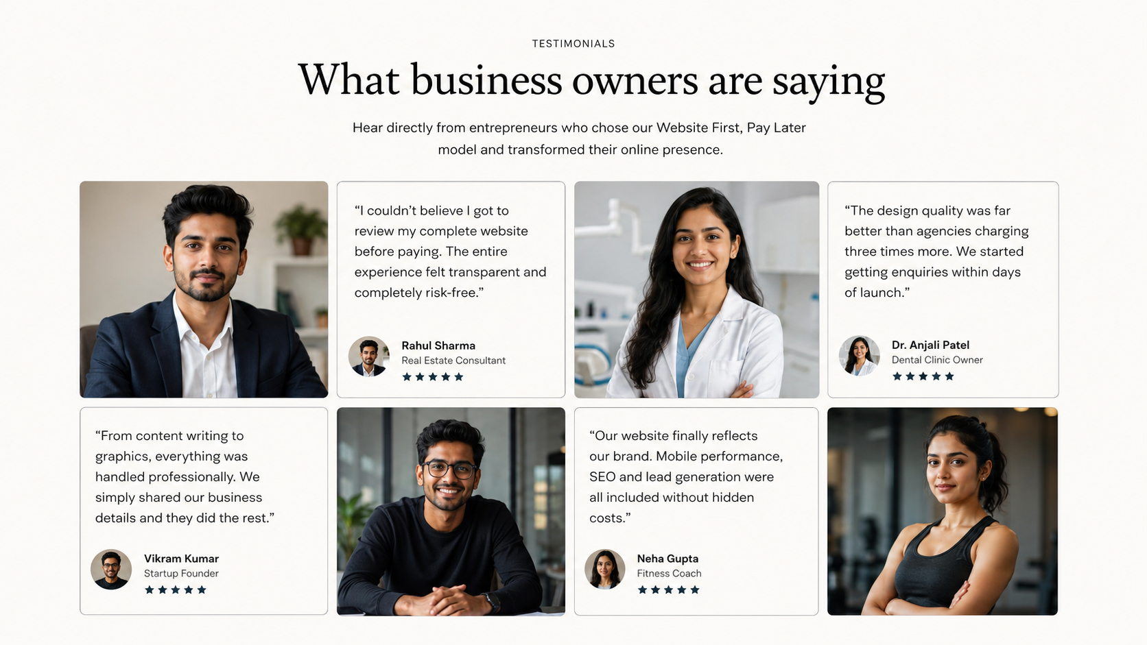 Captivating Testimonials Layout