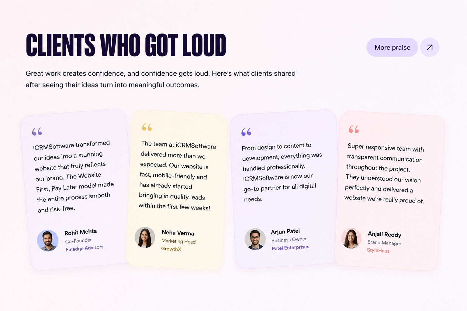Elegant Testimonials Structure